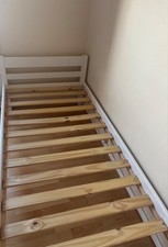 Lits en bois blanc 1 place