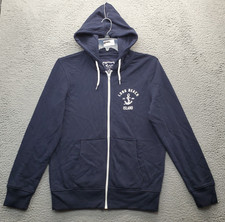 Ragwear LBI Long Beach Island Hoodie Womens Medium Navy Long Sleeve Full Zip