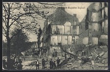 CPA Charleroi, Boulevard Audant, Ruines des Grands Magasins Raphael 