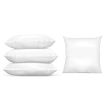 Lot de 4 oreillers blancs