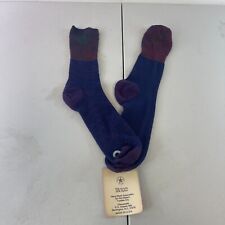 Vintage Red and Blue Chaussette 75% Acrylic 25% Nylon Long Socks Made in USA