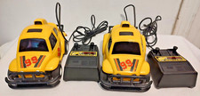 1983 Radio Shack Wire-controlled RC Wheelie Bug VW Beetle #99 Yellow - Lot Of 2