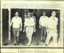 1972 Press Photo Defense Minister Moshe Dyan at airport after terrorist attack