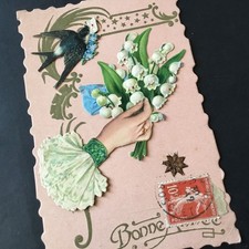 CPA Main Muguet Chromos