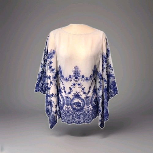 Bebe embroidered sheer poncho - bebe,