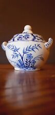 Sarreguemines earthenware sugar bowl late 19th century circa 1900 model DAMAS