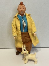 The Adventures Of Tintin Figure Doll With White Snowy Dog