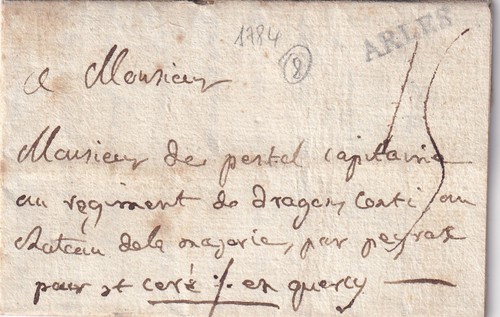 🦬Marque postale 1784