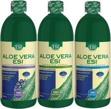 ESI - Jus De Aloe Vera 3x 1000ml [Puissante Force + Colon Cleanse + Myrtille]