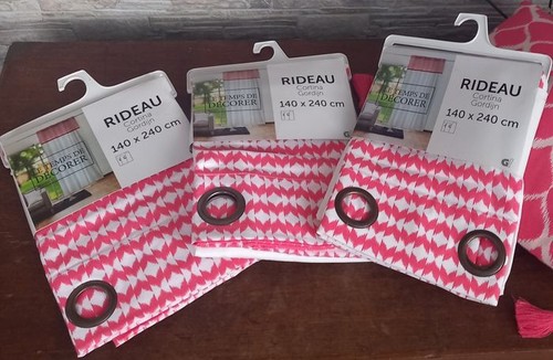 Lot double rideaux neuf - double,