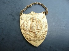 Gold Metal Siding Medal with Religious City Decorations