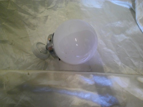 Ancienne applique boule - , en
