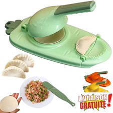 Machine Presse Raviolis 2-en-1 Moule Gyoza Dumplings Empanadas Rapide & Facile L
