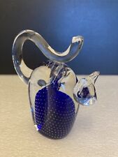 joli Chat En  Verre  vintage décoration tchécoslovaquie ? verrerie d'art