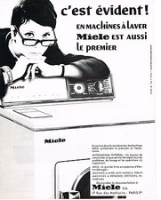 ADVERTISEMENT ADVERTISING 1967 MIELE WASHING MACHINE