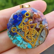 Natural Crystal Orgonite Pendants 7 Chakra Reiki Healing Talisman Amulet 