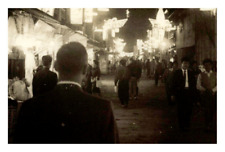 Japan, Tokyo, Ueno District at Night, Vintage Print, 1950 Photo Taken by Henri 