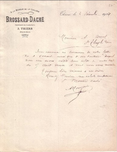 Thiers lettre brossard dache - -,