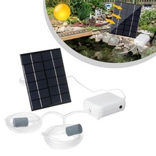 Pompe d'étang à poissons pompe à oxygène aquarium 2W panneau solaire pierres