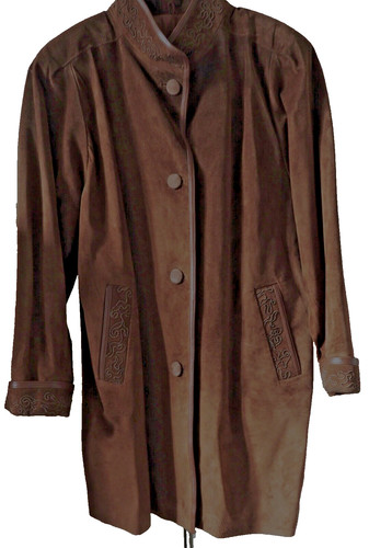 Manteau 100 cuir marron - manteau, cuir,