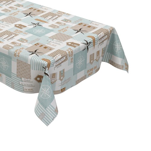 Mewatu nappe enduite - nappe, turquoise
