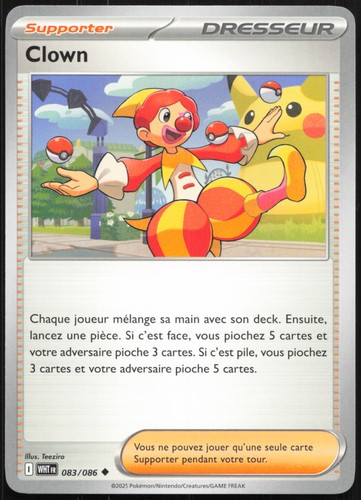 Carte pokémon clown 083 086 - carte,
