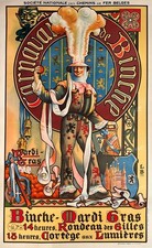 Affiche Ancienne Originale – Le Carnaval de Binche – Buisseret – 1910