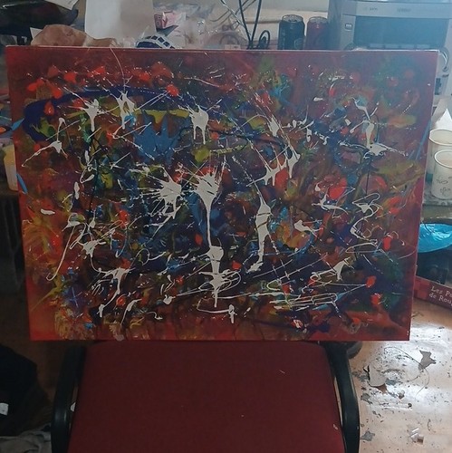 Peinture abstraite multicolore