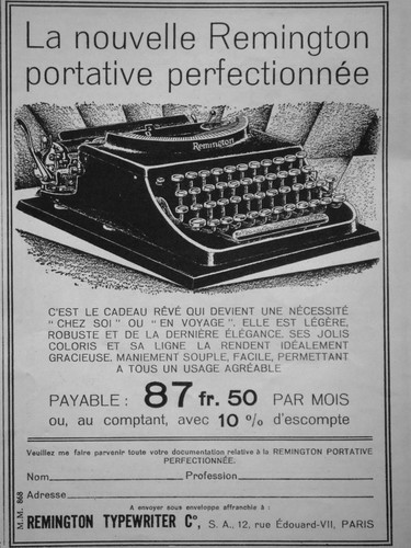 Publicité 1930 machine - machine, a
