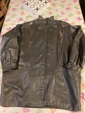 veste cuir  TBE  femme grise