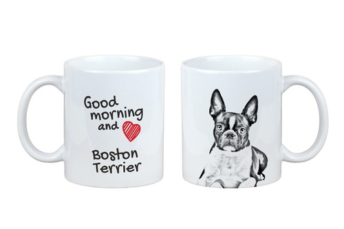 Tasse boston terrier avec - tasse,