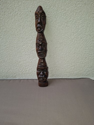 Statuette totem tiki triple - totem,