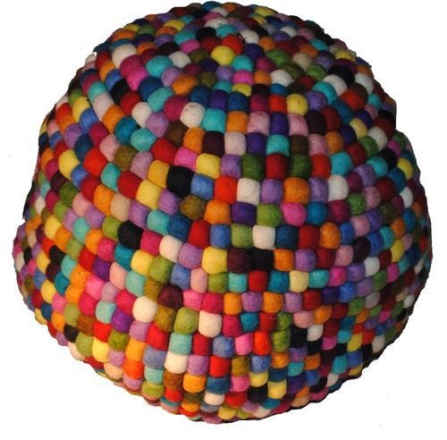 Terrapin pouf rond - en, laine