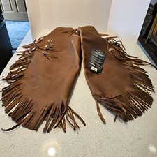 Weaver Brown Leather Size Large Western Horse Riding Chinks Chaps Farrier USA