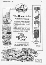 HMV His Master's Voice the Home of the Gramophone - Antique Advertisement 1923