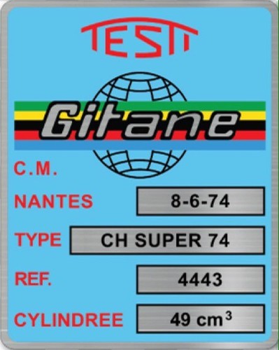 Autocollant gitane testi - autocollant,