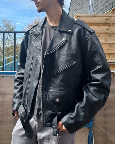 Blouson cuir moto - cuir, perfecto