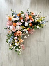 Wildflower Pastel Wedding Archway Gazebo Altar Flowers: Blush, Ivory, Terracota