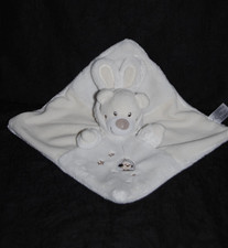 🐰 Doudou plat ours lapin blanc crème SIMBA TOYS NICOTOY  cage oiseau TTBE