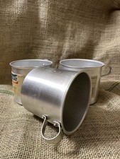 Lot de 3 gobelets aluminium Bourgeat 1.0L – Vintage – Made in France