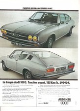 PUBLICITE AUDI COUPE 100 S