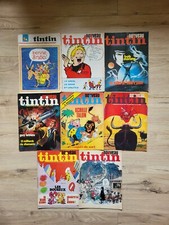 Lot BD 8 journal de Tintin revue magazine hebdomadaire Hergé 1965 1977