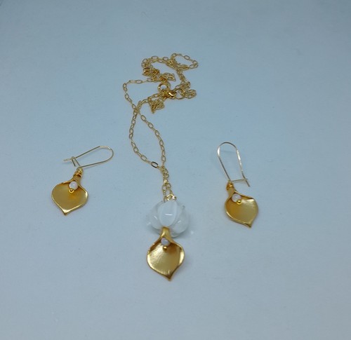 Parure collier boucles - collier,