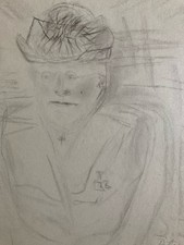 Crayon Papier 1950 Jeanne