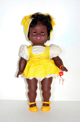 Rare ancienne poupée - noire, /