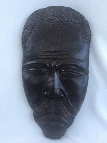 Ancien masque africain bois - ancien,