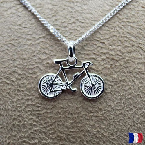 Pendentif vélo argent 925 - pendentif,