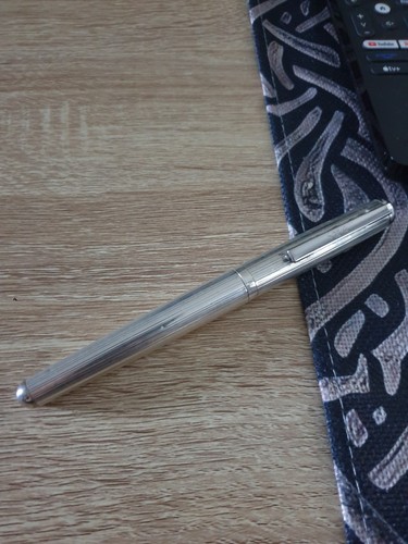 Stylo plume argent massif - plume,