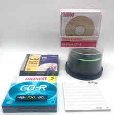 55 CD-R: 5 Pack Maxell Maxdata 80 Min each CDs, 48x max. 700mb + Memorex + Other