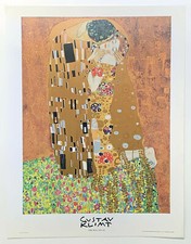 The Kiss 1907-08 by Gustav Klimt Reproduction Print